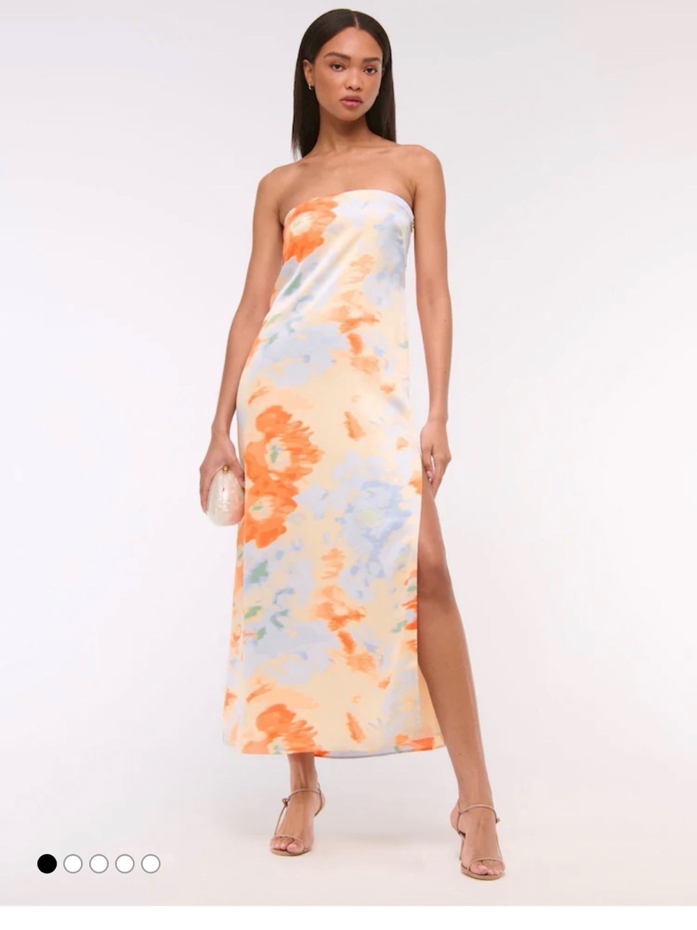 Abercrombie & Fitch Strapless Floral Maxi Dress